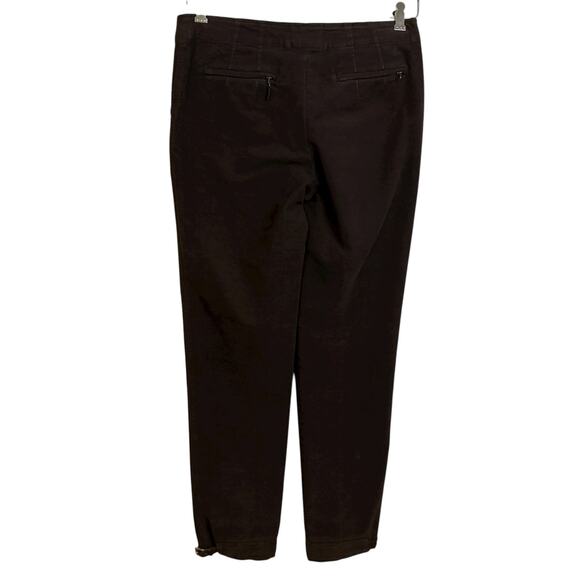 Gunex Pants Womens Size 6 Brown Tapered Leg Trouser Ankle Buckles Made in Italy - Picture 2 of 11